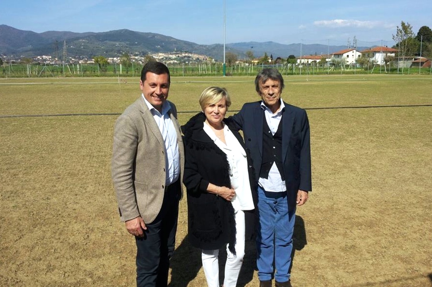 Mario Agnelli con Ferretti e signora al campo de La Nave